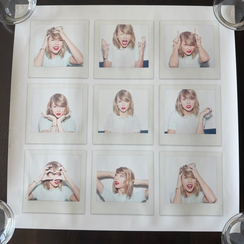 Taylor Swift 1989 Polaroid 9 Faces Lithograph Unsigned
